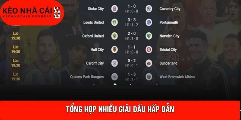 Tổng hợp nhiều giải đấu hấp dẫn